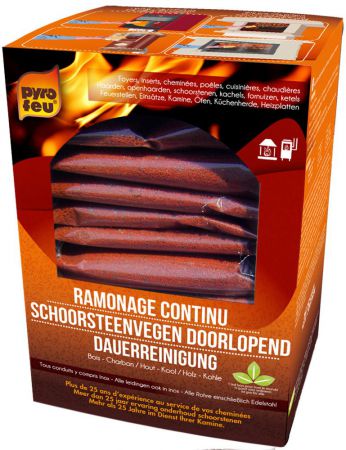 sachet pour ramonage continu 14 pieces pyrofeu 