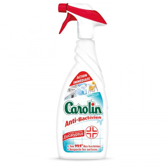 Spray désinfectant Anti-bactérien sans-javel - Carolin